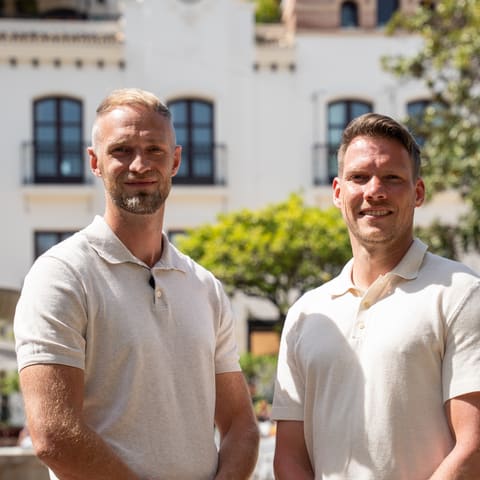 Michael en Wouter van Sol Vastgoed op de Costa del Sol